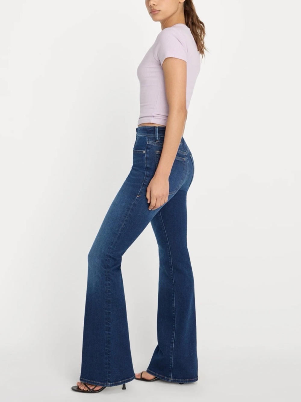 Great Condition Good American Dark Blue Flare Jeans Size 10